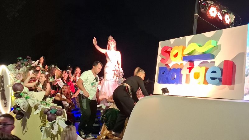 Azul Antolinez participó de la tradicional Vía Blanca en la previa a Vendimia