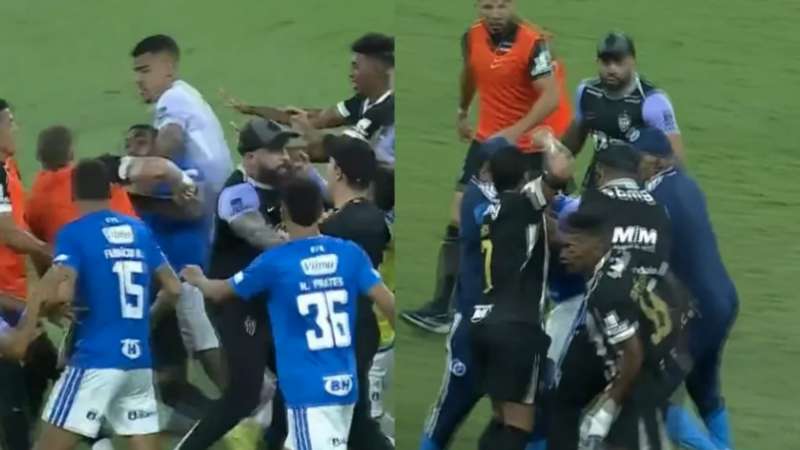 Batalla campal en la final entre Cruzeiro y Atlético Mineiro (Videos)