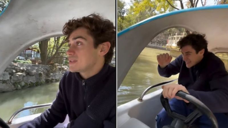 El insólito choque de Colapinto en China, pero fuera del circuito (Video)