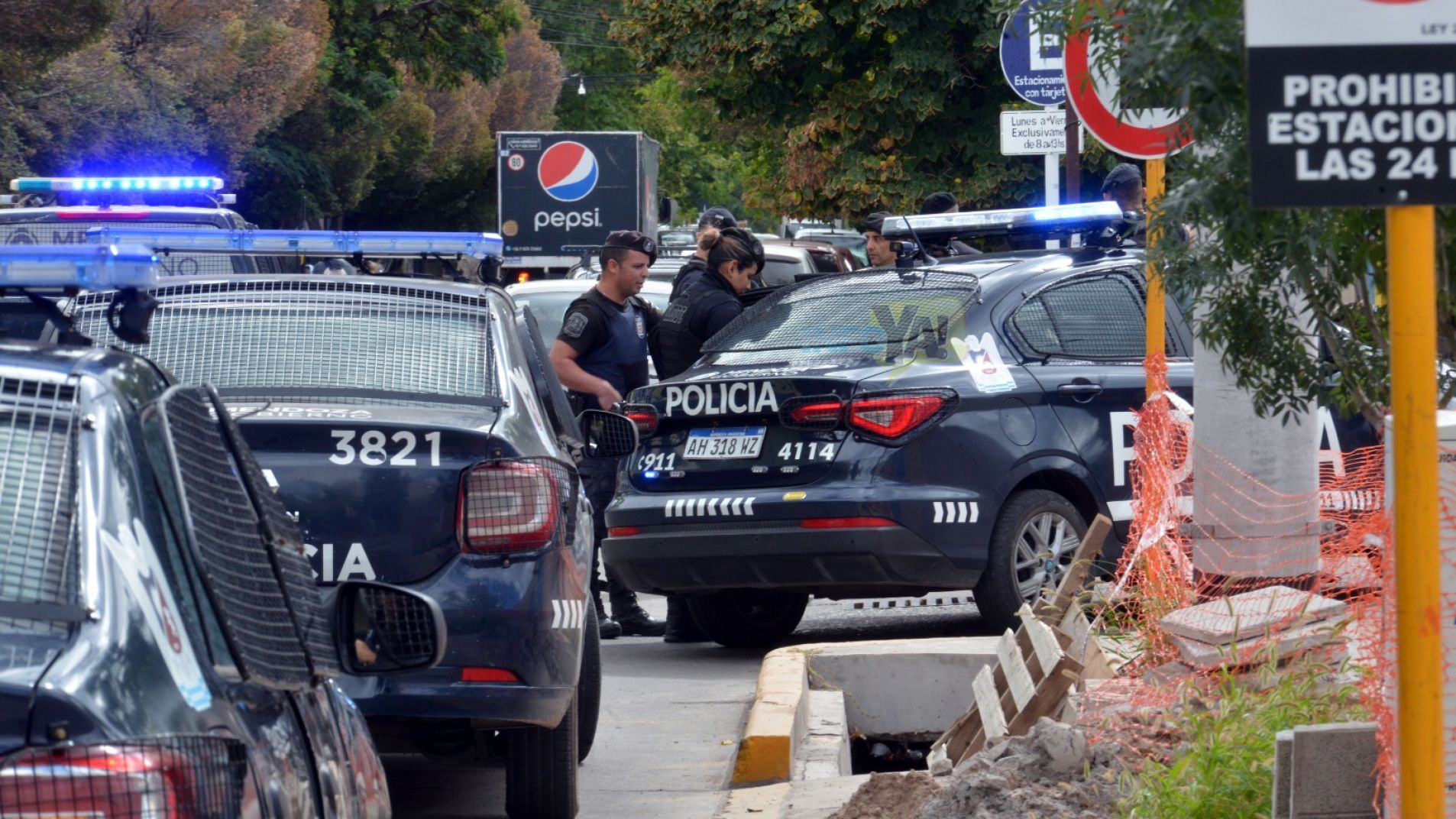 En el lugar hubo un amplio despliegue policial.