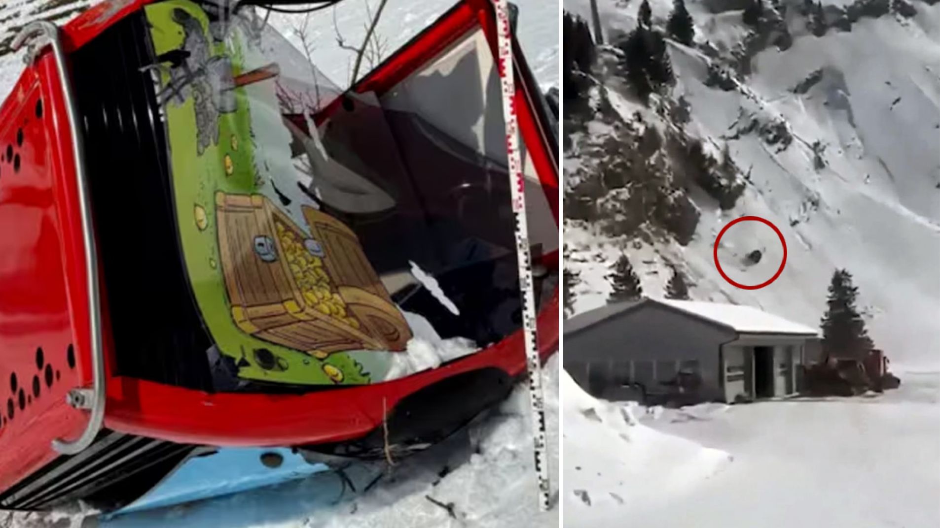 El video de la caída al vacío de un teleférico en Suiza donde murió una mujer