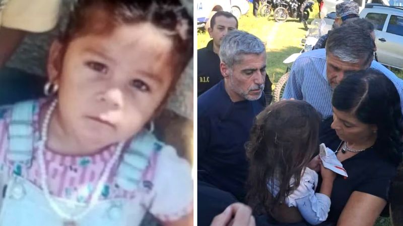 Video: encontraron a la nena de 2 años que había desaparecido en Córdoba