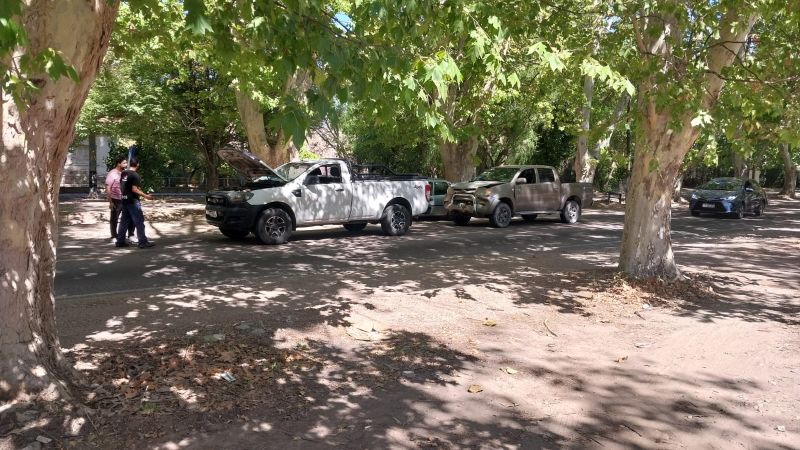 Un choque en cadena interrumpió el tránsito en la avenida Hipólito Yrigoyen