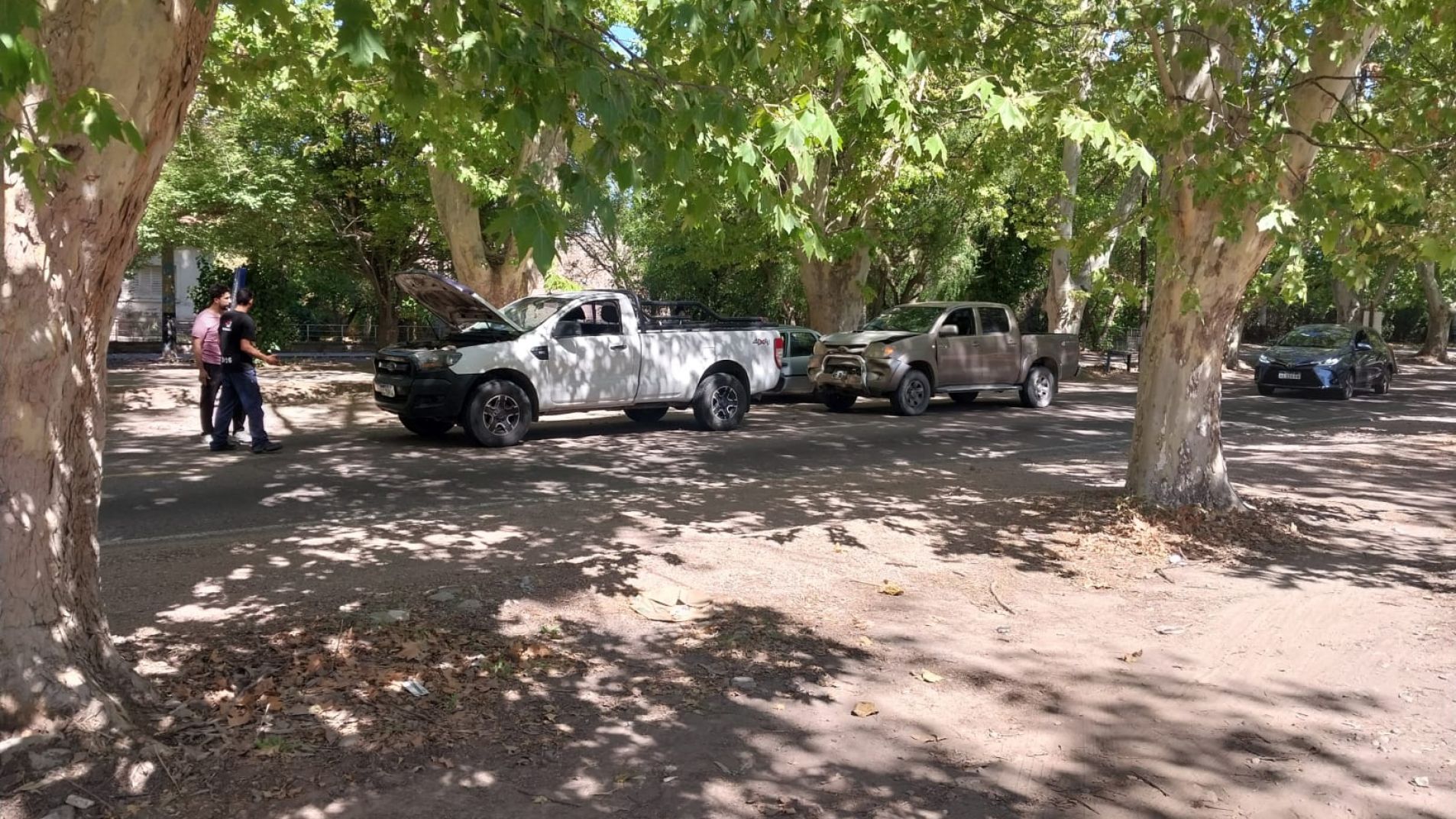 Un choque en cadena interrumpió el tránsito en la avenida Hipólito Yrigoyen