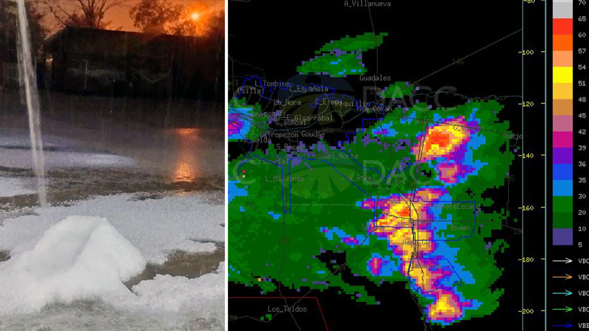 Una tormenta con mucho granizo volvió a castigar a Real del Padre (Videos)