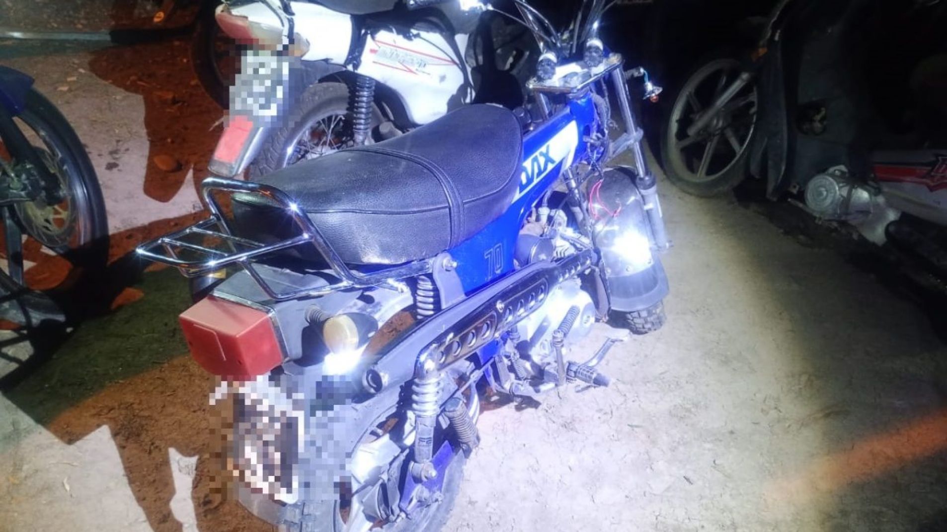 La moto recuperada es una Honda 70.