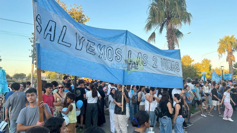 San Rafael marchó en defensa de la vida y contra la ley del aborto