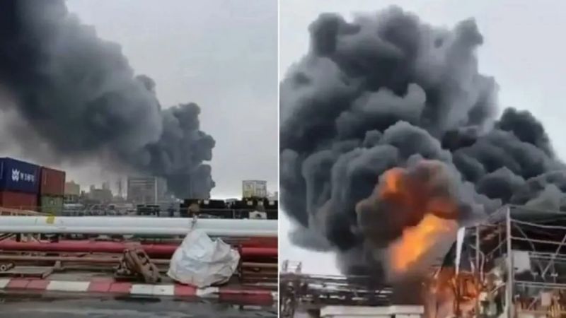 Video: Irán bombardeó una planta química en Israel y hay posible fuga tóxica