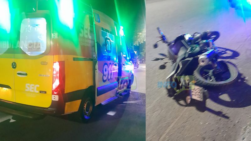 Un motociclista lesionado en un choque con una camioneta