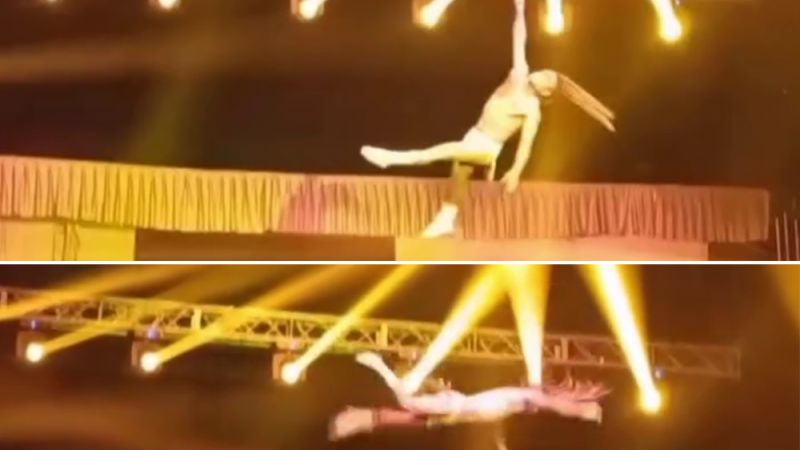 Video: Acróbata del circo que estuvo en San Rafael sufrió fuerte caída en San Luis