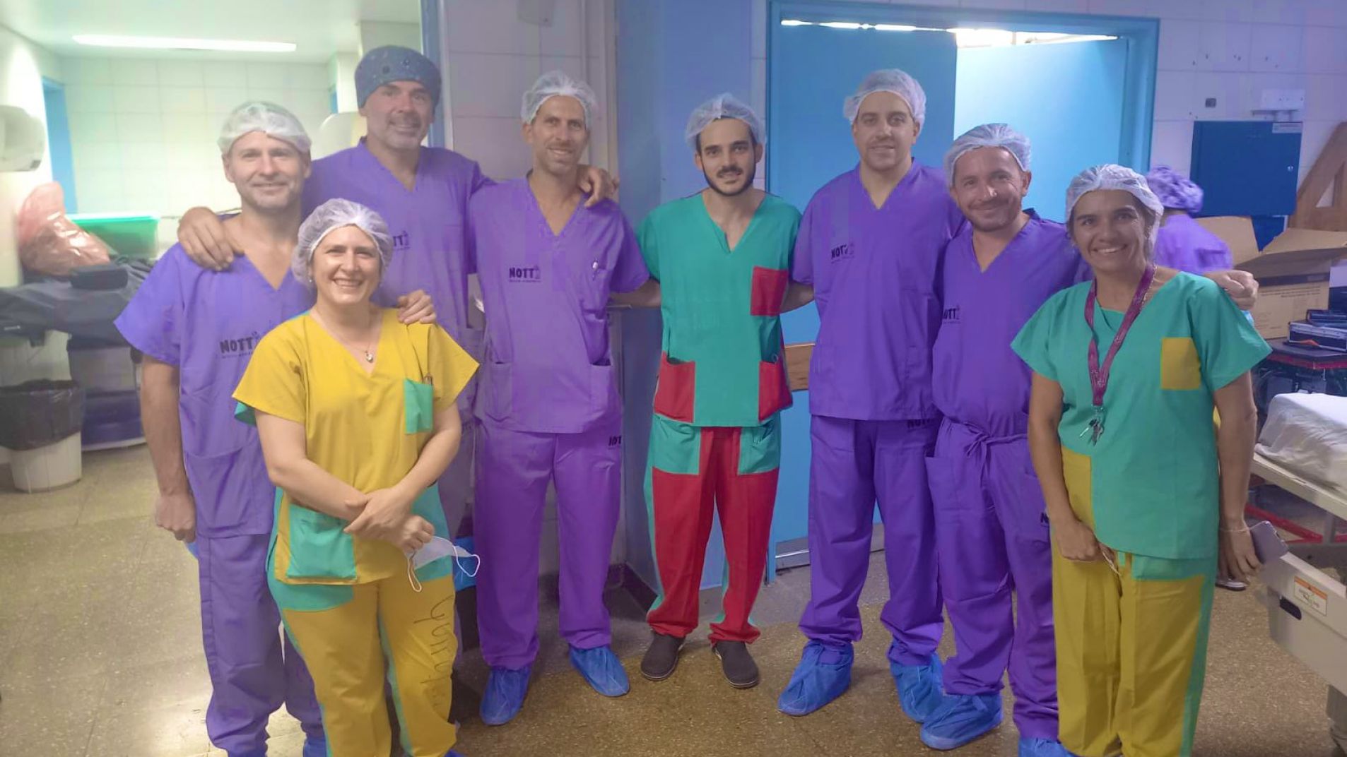El equipo médico a cargo del trasplante.