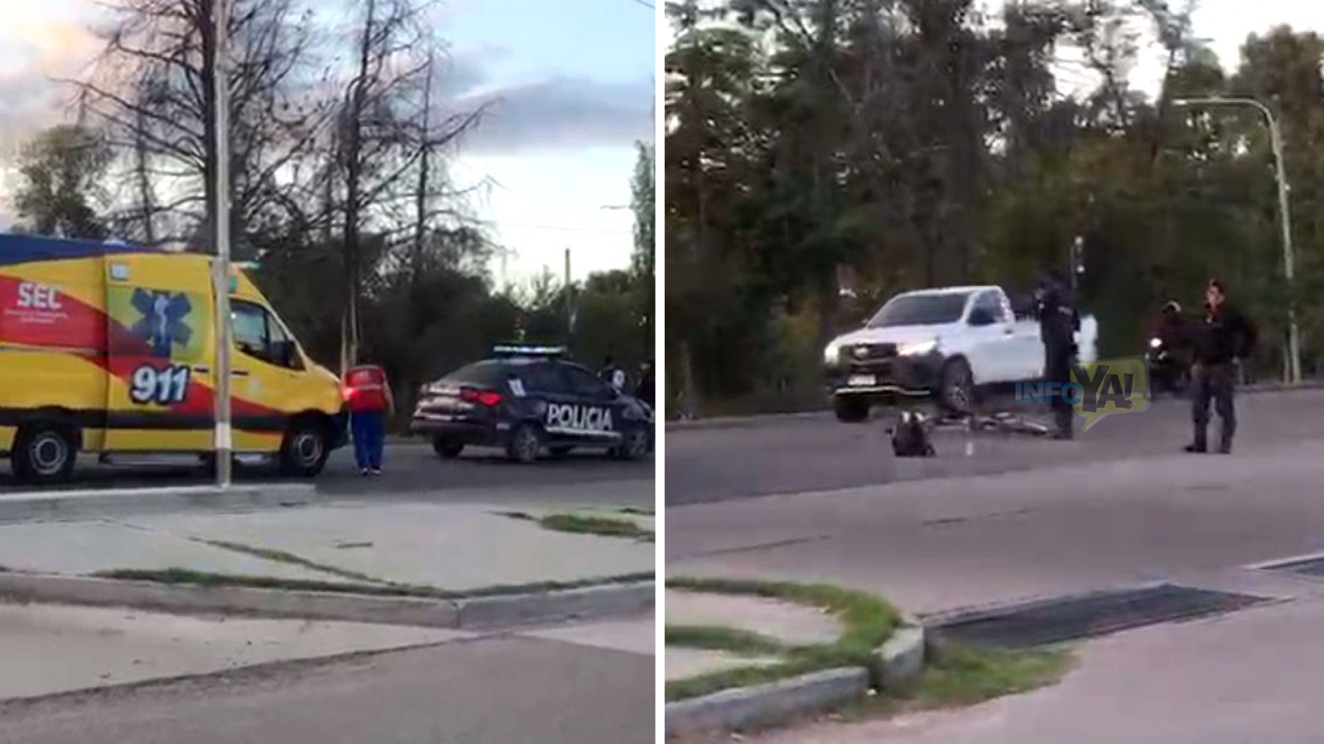 Un ciclista fue atropellado en la Isla del Río Diamante