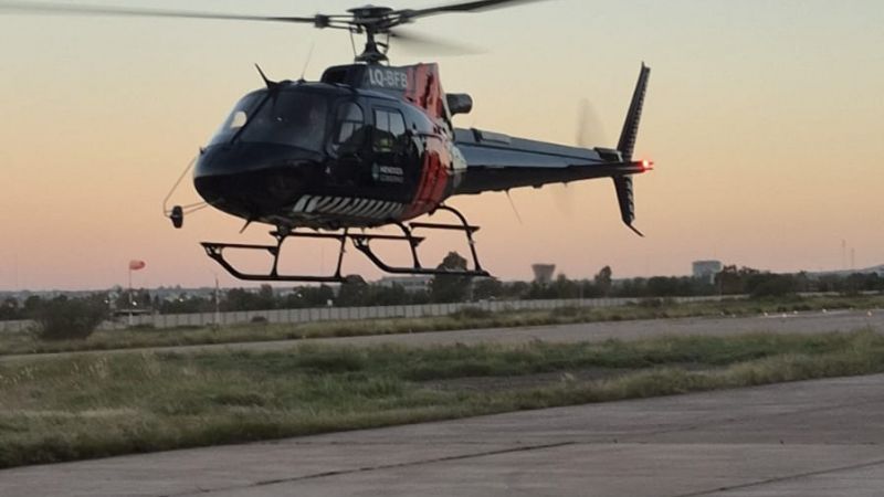 Trasladaron en helicóptero a una nena de Malargüe al hospital Notti