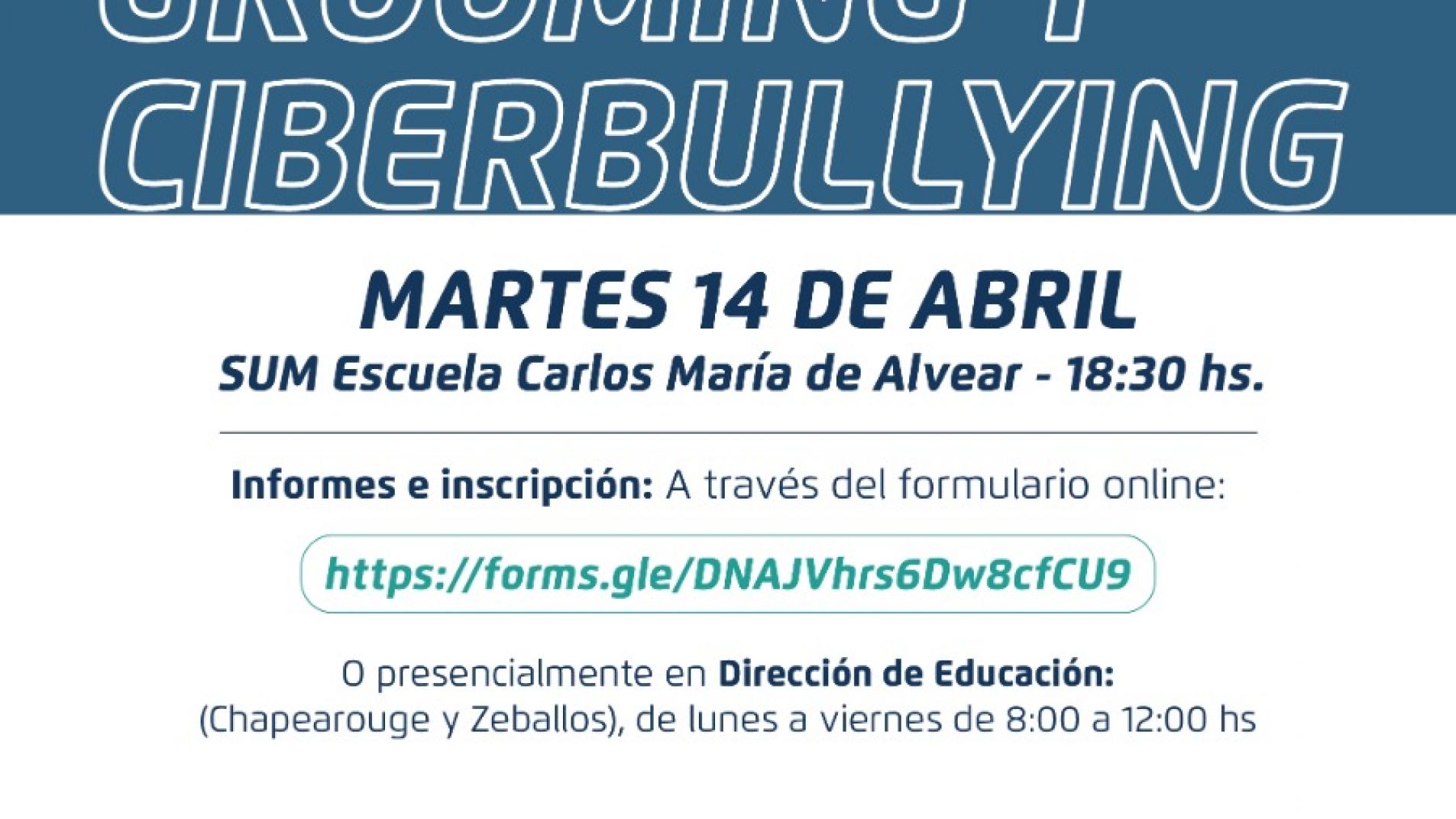 Capacitación: Grooming y Ciberbullying