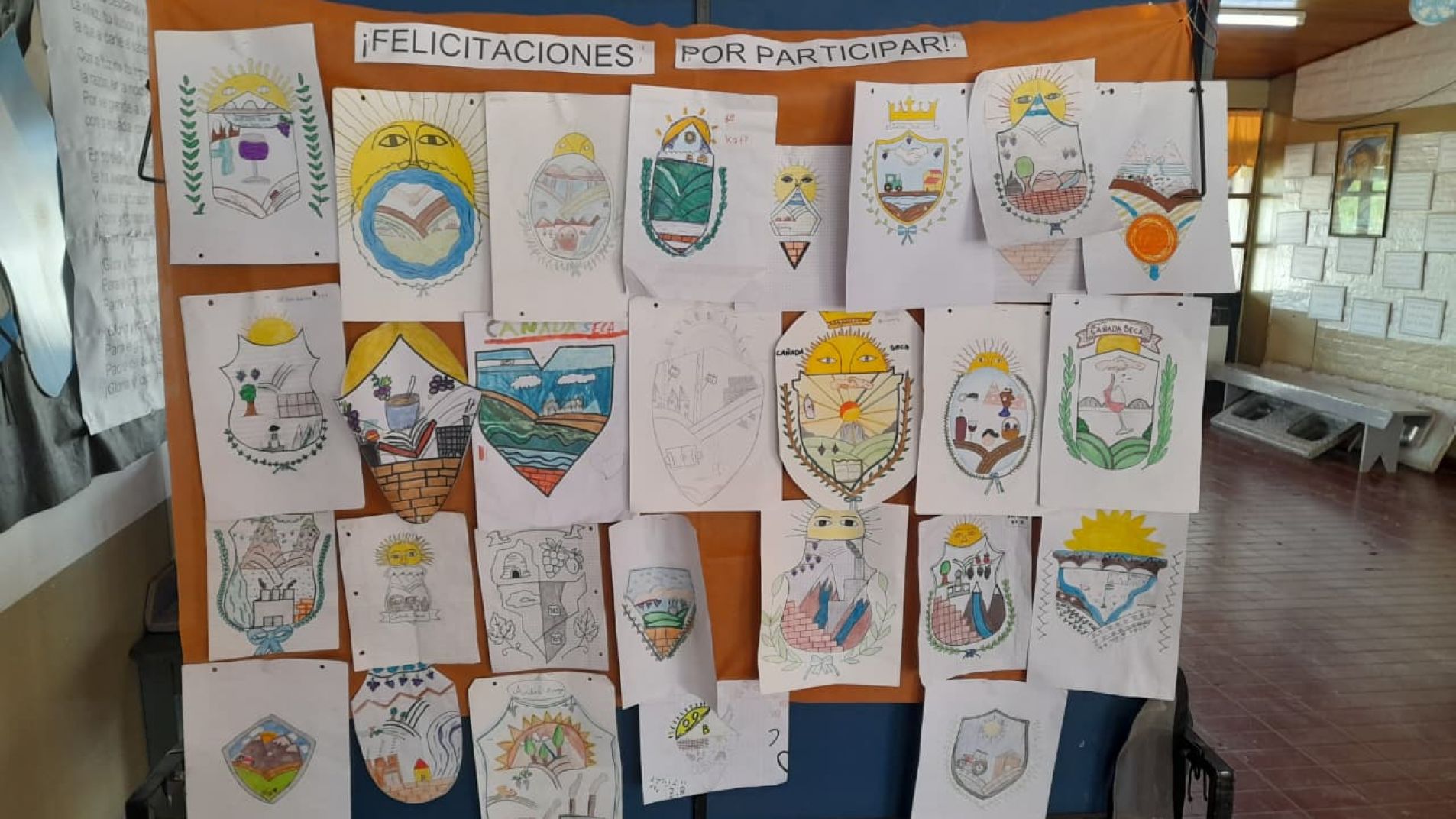 Dos escuelas ganaron el concurso por el escudo de Cañada Seca