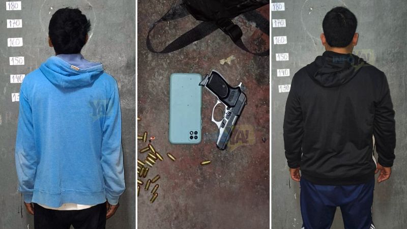 Persiguieron y detuvieron a dos hombres armados en barrio Constitución