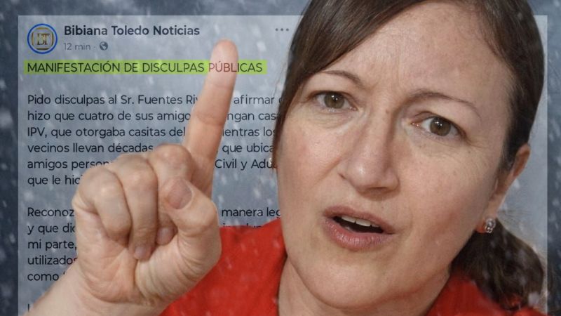 Bibiana Toledo se retractó, una vez más, por publicaciones temerarias