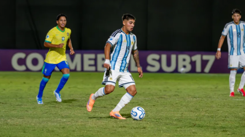 La Selección Argentina Sub-17 fue goleada por Brasil