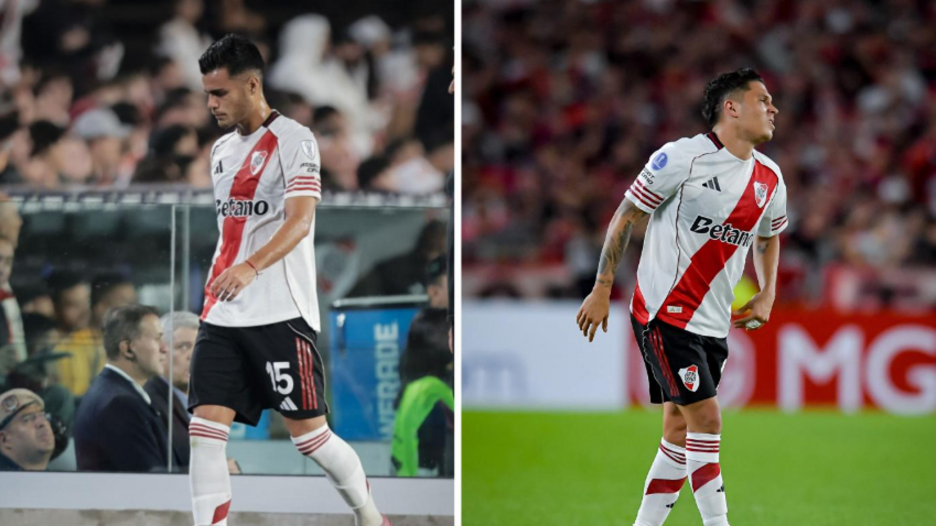 Alarma total en River: Fausto Vera y Juanfer Quintero se lesionaron contra Carabobo