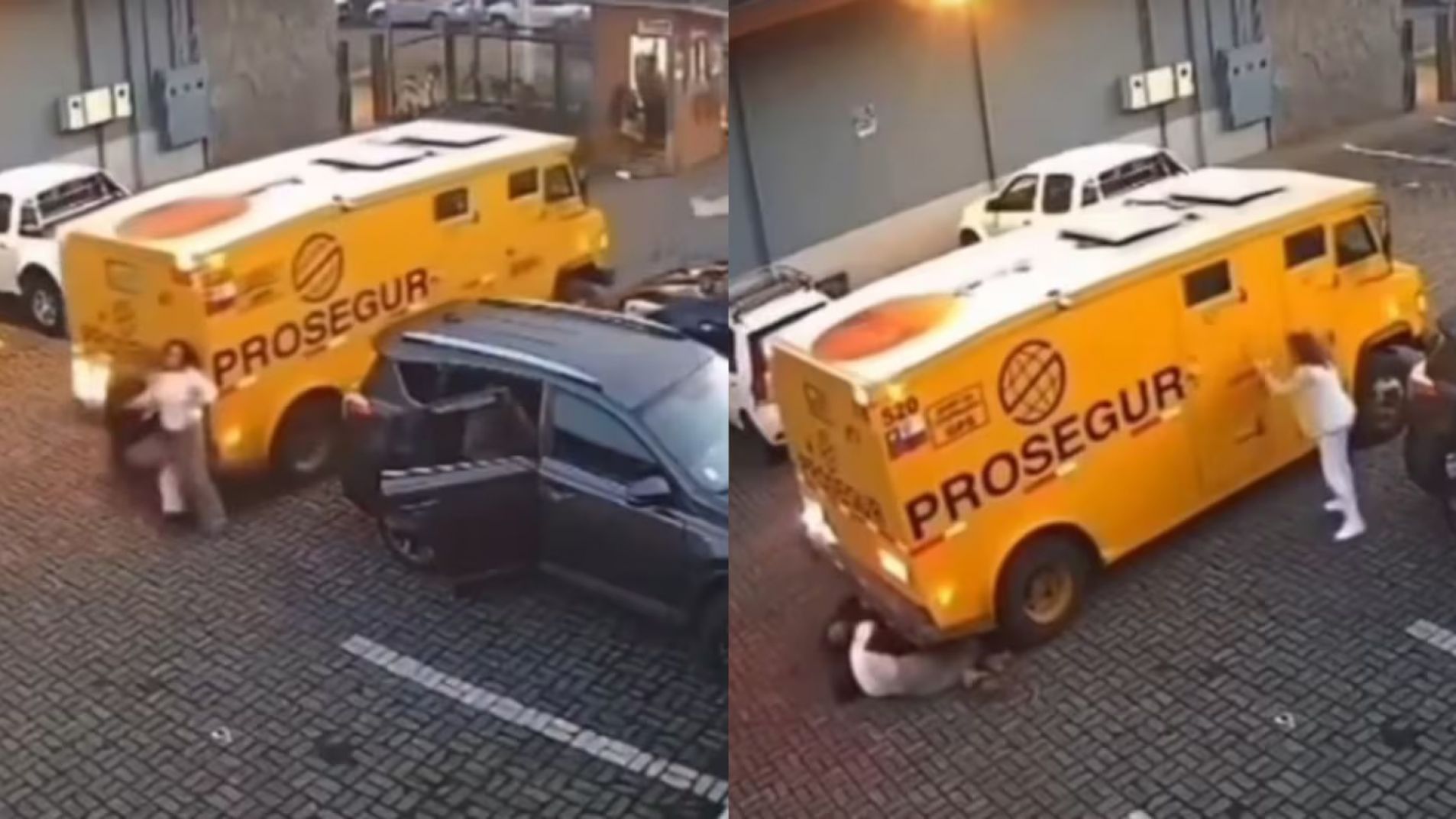 Imágenes sensibles: un camión dio marcha atrás y atropelló a dos mujeres