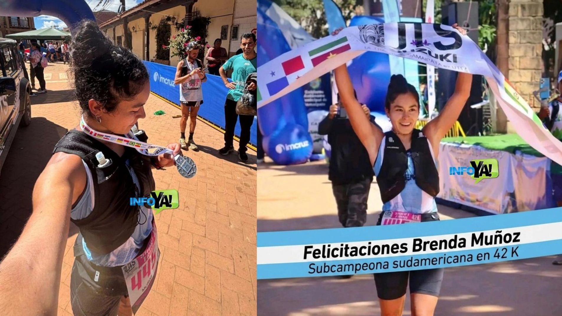 Brenda Muñoz logró el segundo puesto en los 42 km femenino.