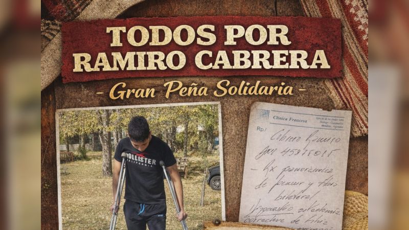 Este domingo se realiza la Gran Peña Solidaria por Ramiro Cabrera