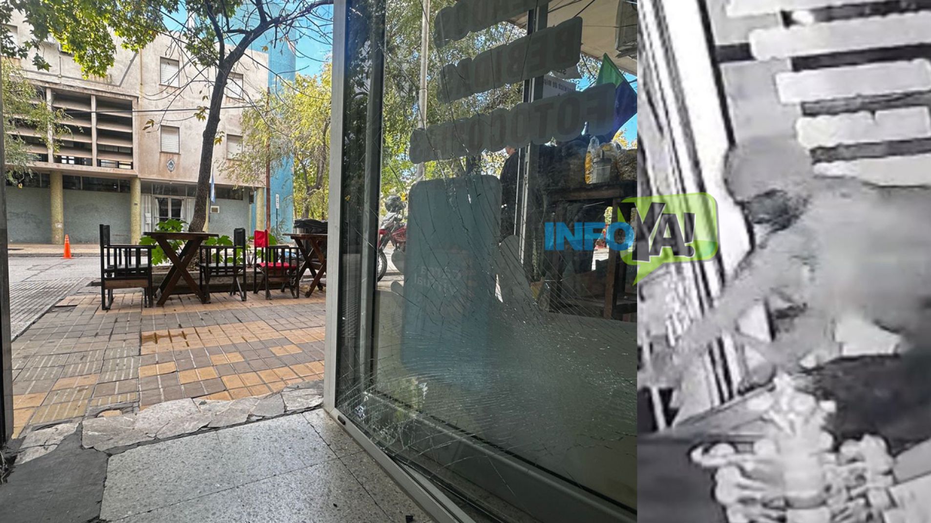 A patadas entraron a robar a un kiosco frente al Juzgado Federal