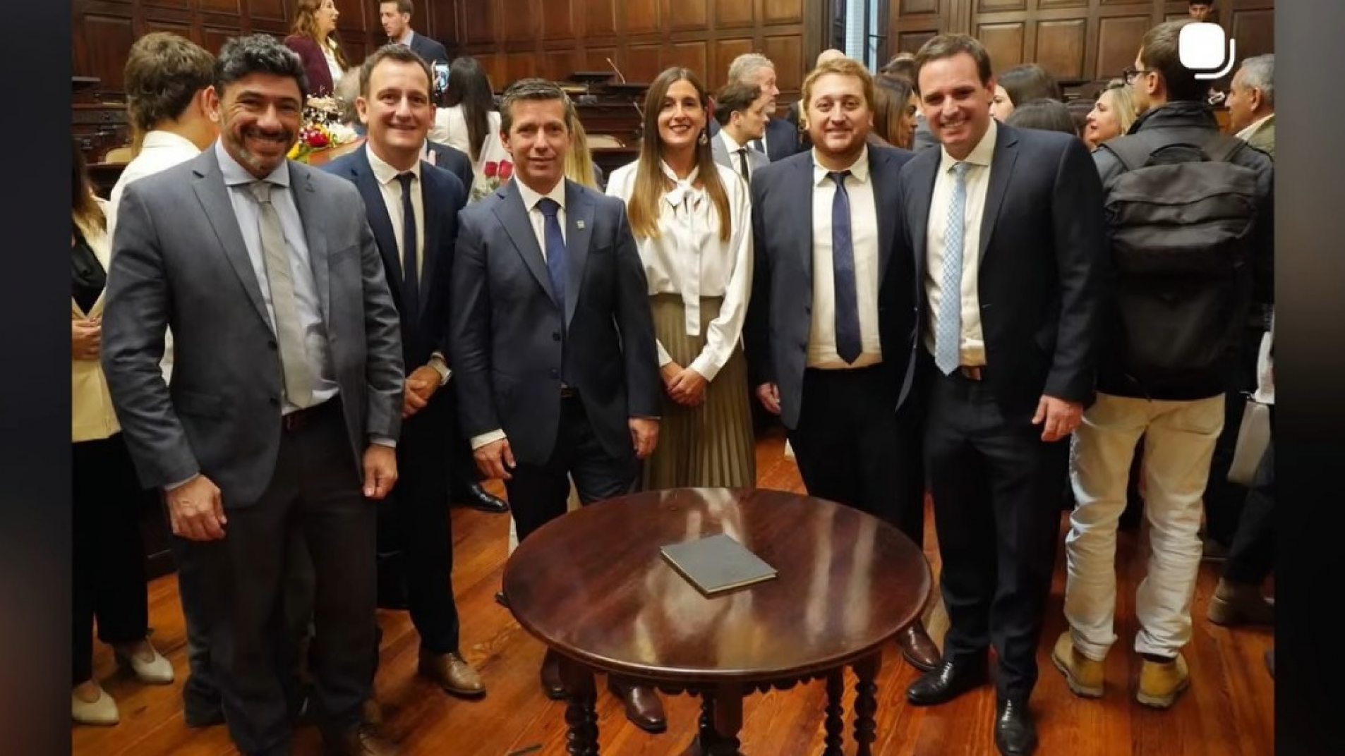 Franco Ambrosini recibió un fuerte apoyo del gobierno provincial