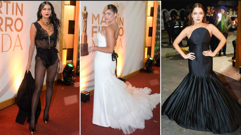 Transparencias, encajes y brillo: los Martín Fierro de la Moda