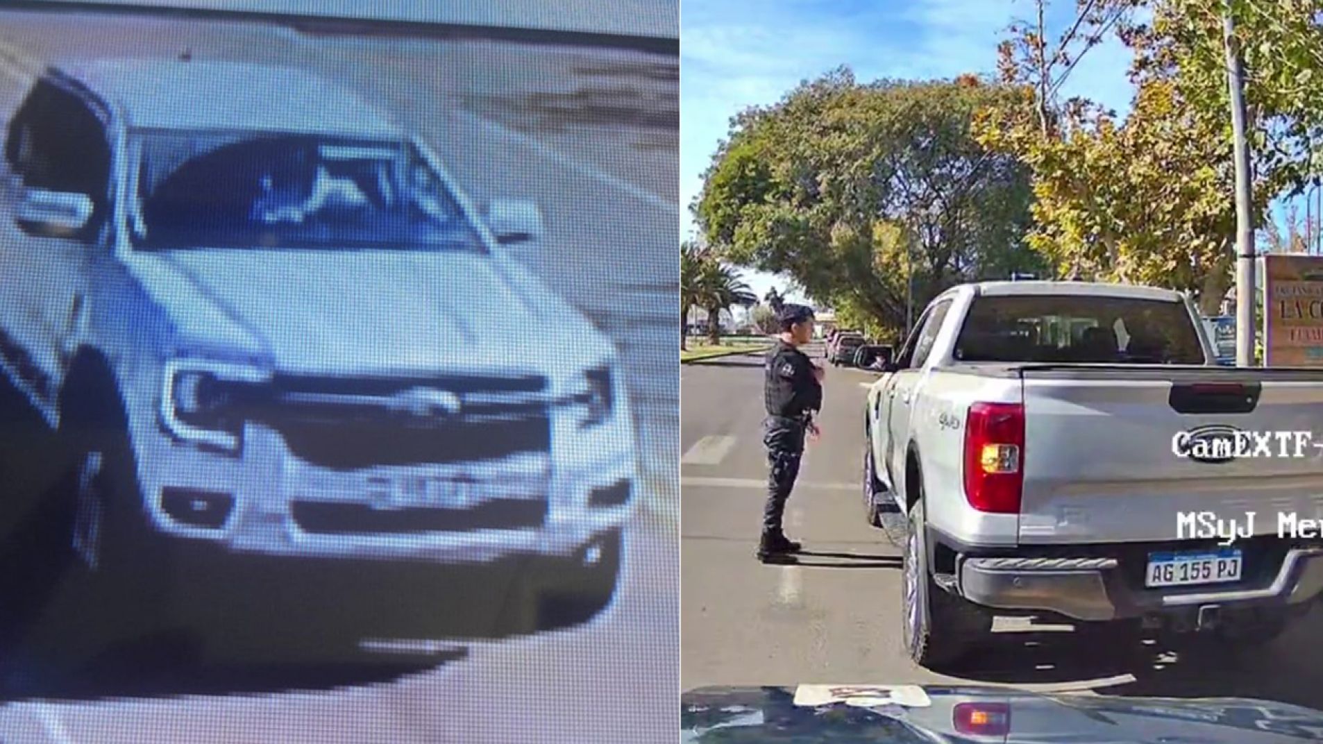 La camioneta fue interceptada en Mitre y Tucumán.