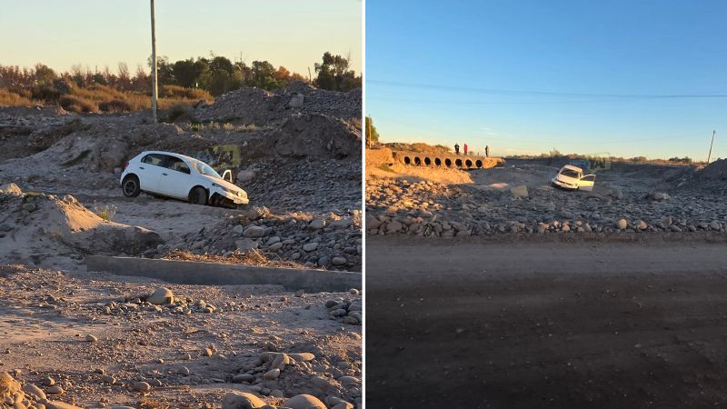 Un auto pasó de largo en el desvío de Pobre Diablo