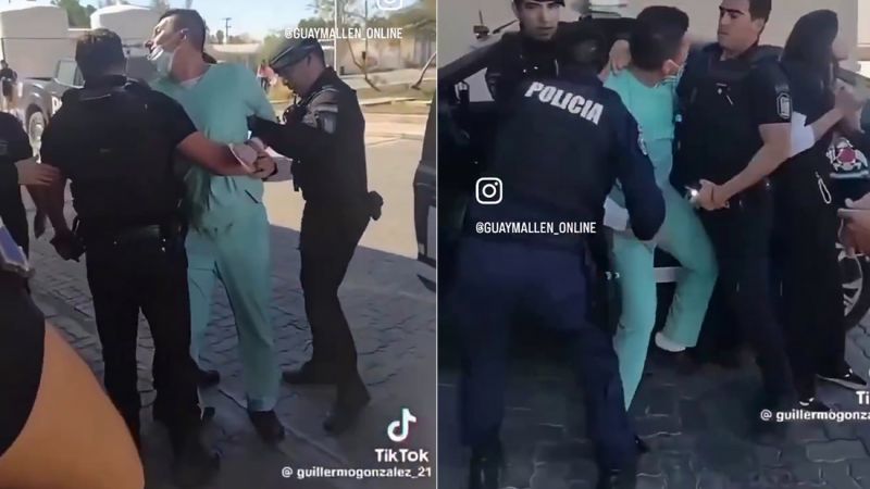Video: Policías arrestaron a un médico porque se habría negado a atender a un detenido