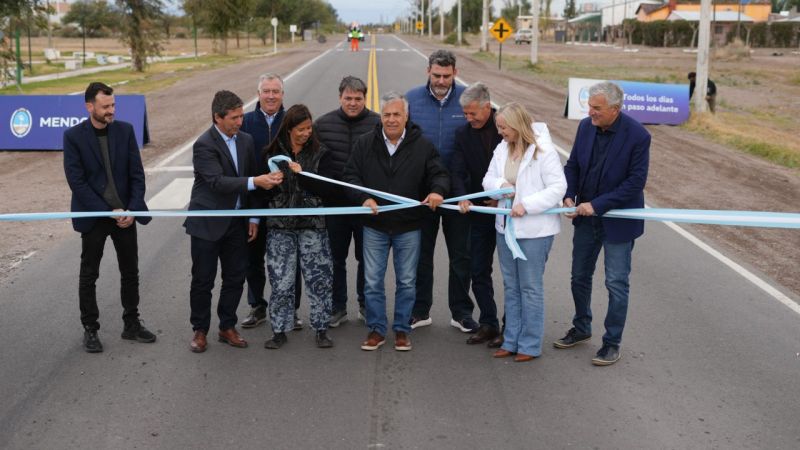 Inauguraron la repavimentación de la ruta que une Monte Comán y Real del Padre
