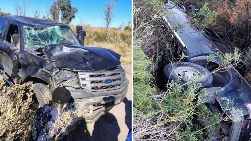 Robo de ganado, persecución, brutal vuelco y tres detenidos en Jaime Prats