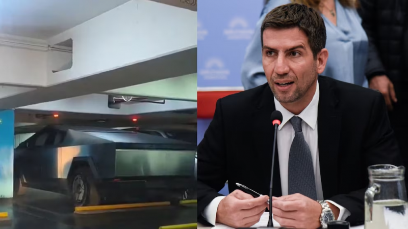 Diputado llegó al Congreso en una Tesla Cybertruck de más de 100 mil dólares