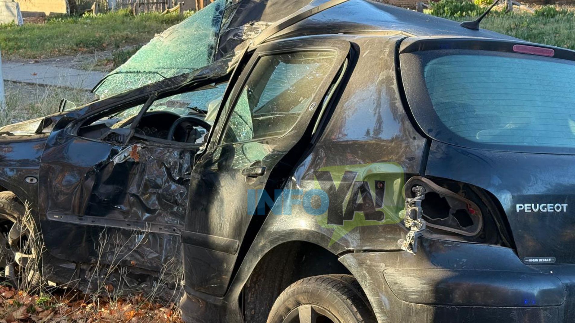 Chocaron contra un árbol y se salvaron de milagro: el dosaje le dio 1.34 (video)