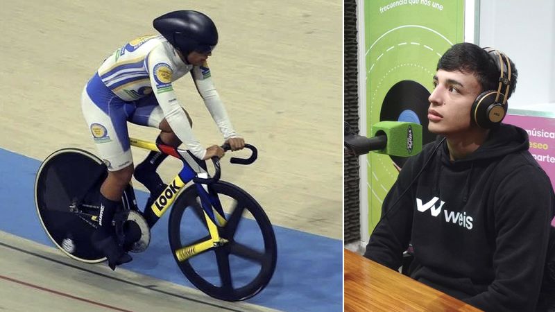Tiago Rivera, un talento del ciclismo de pista que se proyecta a nivel internacional