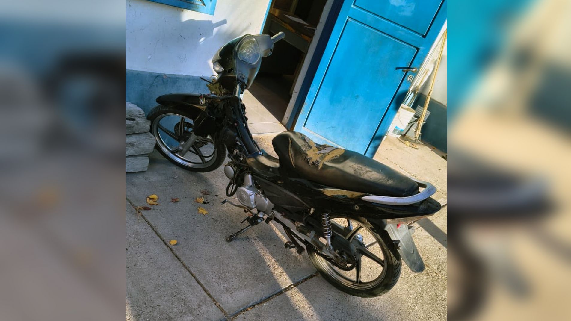 La moto que fue recuperada.