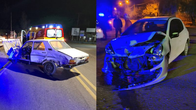 Dos autos chocaron en ruta 143 y Cubillos: un lesionado de gravedad