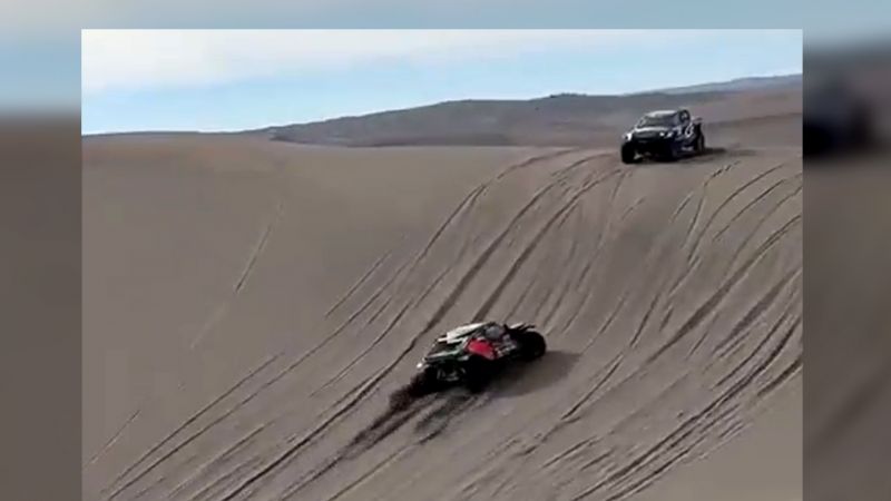 Desafío Ruta 40: Chocaron en Las Dunas y un espectador lo grabó (video)