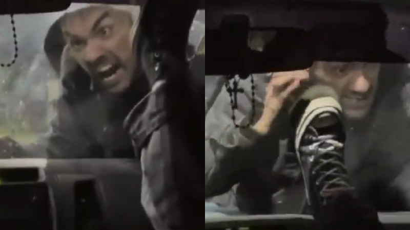 Video: "¡Sos mía o de nadie!" el grito de un violento que atacó a su ex pareja