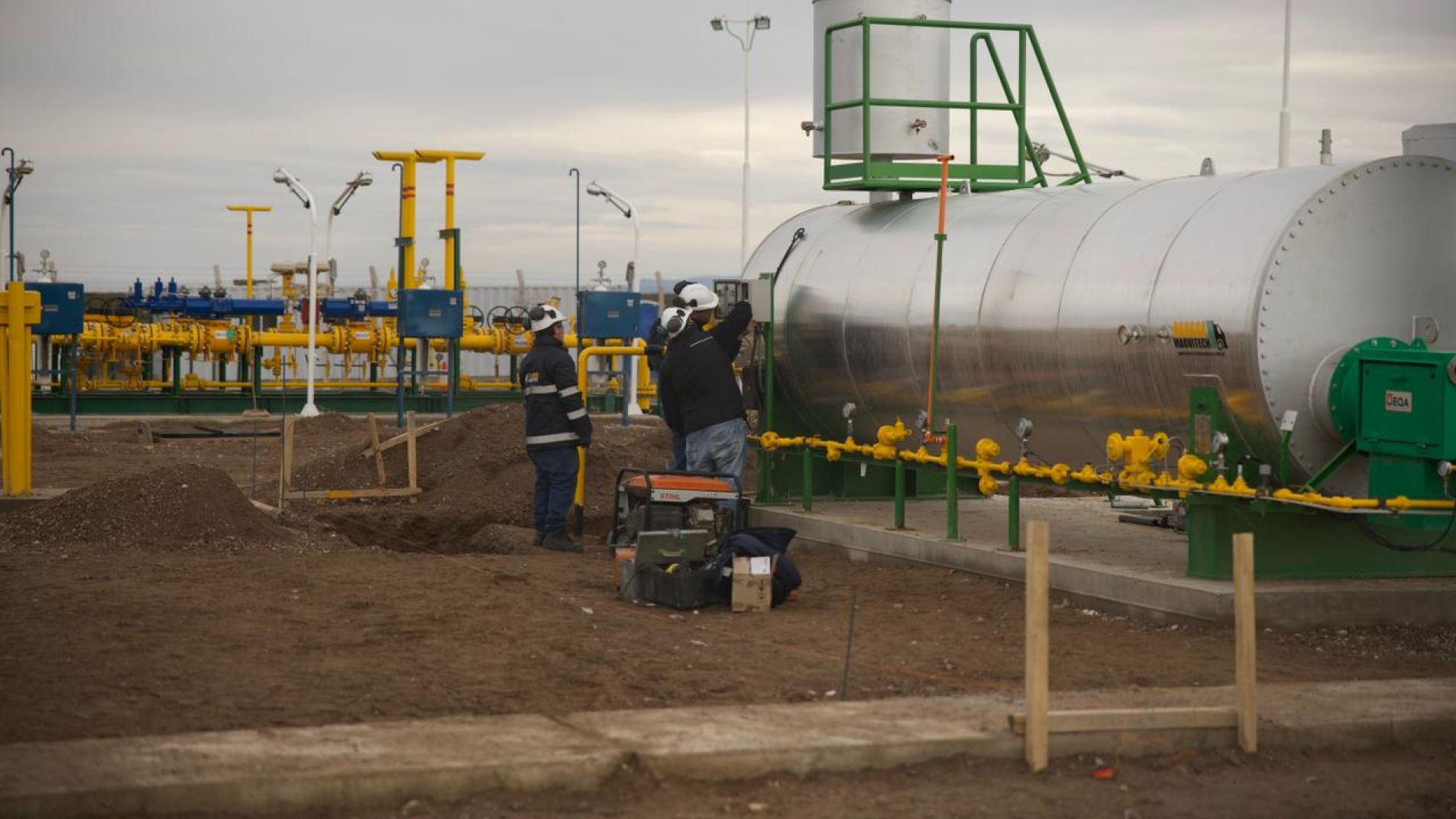 Se realizan las últimas pruebas en la planta de gas ubicada en La Tosca.